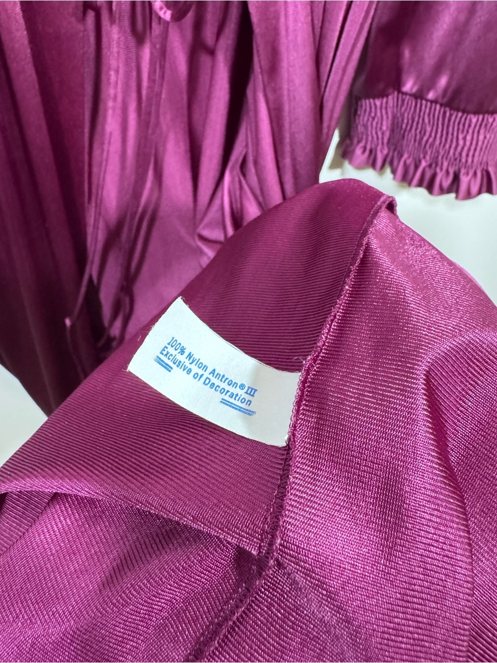 Vintage JC Penny Womens Purple Satin Long Maxi Robe size M Glam Boudoir - Picture 6 of 6